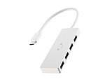 U3HC-H040XWF USB-C �� USB-A �ϊ��n�u 15cm(iPadOS/iOS/Mac/Windows11�Ή�) ���낿���(�z���C�g×�u���b�N) �m�o�X�p���[ /4�|�[�g /USB 3.2 Gen1�Ή��n