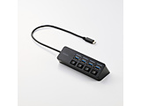 U3HC-S040BK USB-C → USB-A 変換ハブ 個別スイッチ(iPadOS/Mac/Windows11対応) ブラック ［バスパワー /4ポート /USB 3.2 Gen1対応］