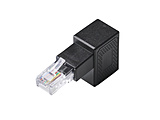 LAN�P�[�u�� �����R�l�N�^ L�������� �ϊ��A�_�v�^ Cat5e RJ45 ���p�R�l�N�^ �M�K�r�b�g�Ή� �u���b�N  �u���b�N LD-RJ45U5ELDBK �m�J�e�S���[5e�n