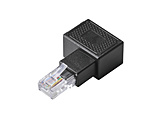 LAN�P�[�u�� �����R�l�N�^ L���E���� �ϊ��A�_�v�^ Cat5e RJ45 ���p�R�l�N�^ �M�K�r�b�g�Ή� �u���b�N  �u���b�N LD-RJ45U5ELRBK �m�J�e�S���[5e�n