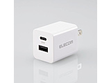 ELECOM(�G���R��) �[�d�� USB Type-C 20W PD�Ή� 2�|�[�g USB-C USB-A �R���Z���g iPhone iPad Android �e��Ή� PSE�K�� �܂肽���ݎ��v���O �z���C�g   MPA-AC12020XWH
