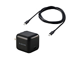 AC-USB�[�d��{USB-C��USB-C�P�[�u�� �m�[�g�p�\�R���E�^�u���b�gPC�Ή� 65W [1�|�[�g�FUSB-C /USB Power Delivery�Ή�]  �u���b�N ACDC-PD12565BK