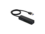 MR3-C30BK �J�[�h���[�_�[ USB3.2(Gen1) �����]�� SD microSD �R���p�N�g�t���b�V�� 3�X���b�g Windows11/Mac�Ή� �P�[�u���t�� �������J�[�h���[�_�[ �u���b�N �y864�z