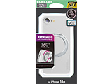 iPhone 17e / 16e �P�[�X �n�C�u���b�h �J�o�[ �Ռ��z�� MAGKEEP ���͋z�����C�����X�[�d�Ή� ��]���X�^���h�t �z���C�g  �z���C�g PM-A25SMGSTKMWH �m�w�ʃP�[�X /Magsafe�Ή��n