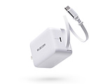 AC�[�d�� �X�}�z�E�^�u���b�g�p ������� USB PD 45W USB-C USB-C�P�[�u����� 0.64m  �z���C�g MPA-AC12945WH �mPD45W /USB-C×1 /USB-A�|�[�g�Ȃ� /1�|�[�g�n �ysof001�z