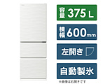 【基本設置料金セット】 冷蔵庫 Vタイプ ピュアホワイト R-V38TVL-W ［幅60cm /375L /3ドア /左開きタイプ /2023年］ 【買い替え3000pt】