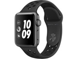 Apple Watch Nike+ Series 3�iGPS���f���j- 38mm�X�y�[�X�O���C�A���~�j�E���P�[�X�ƃA���X���T�C�g/�u���b�NNike�X�|�[�c�o���h MTF12J/A