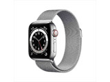 Apple Watch Series 6（GPS + Cellularモデル）- 40mmシルバーステンレススチールケースとシルバーミラネーゼループ