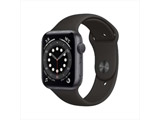Apple Watch Series 6（GPSモデル）- 44mmスペースグレイアルミニウムケースとブラックスポーツバンド - レギュラー   M00H3J/A