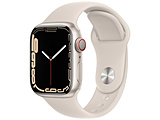 Apple Watch Series 7（GPS+Cellularモデル）- 41mmスターライトアルミニウムケースとスターライトスポーツバンド - レギュラー  スターライトアルミニウム MKHR3J/A