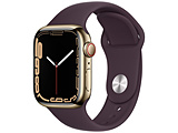 Apple Watch Series 7（GPS+Cellularモデル）- 41mmゴールドステンレススチールケースとダークチェリースポーツバンド - レギュラー  ゴールドステンレススチール MKHY3J/A