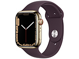 Apple Watch Series 7（GPS+Cellularモデル）- 45mmゴールドステンレススチールケースとダークチェリースポーツバンド - レギュラー  ゴールドステンレススチール MKJX3J/A