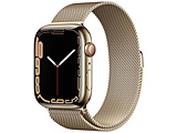 Apple Watch Series 7（GPS+Cellularモデル）- 45mmゴールドステンレススチールケースとゴールドミラネーゼループ  ゴールドステンレススチール MKJY3J/A