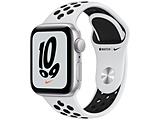 Apple Watch Nike SE（GPSモデル）40mmシルバーアルミニウムケースとピュアプラチナム/ブラックNikeスポーツバンド  シルバーアルミニウム MKQ23J/A 【磁気充電-USB-Cケーブル同梱モデル】