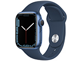 Apple Watch Series 7（GPSモデル）- 41mmブルーアルミニウムケースとアビスブルースポーツバンド - レギュラー  ブルーアルミニウム MKN13J/A