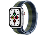 Apple Watch SE（GPS+Cellularモデル）40mmシルバーアルミニウムケースとアビスブルー/モスグリーンスポーツループ  シルバーアルミニウム MKQW3J/A 【磁気充電-USB-Cケーブル同梱モデル】