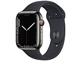 Apple Watch Series 7（GPS + Cellularモデル）- 45mmグラファイトステンレススチールケースとミッドナイトスポーツバンド - レギュラー  グラファイトステンレススチール MNAX3J/A