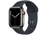 Apple Watch Series 7（GPS + Cellularモデル）- 41mmグラファイトステンレススチールケースとミッドナイトスポーツバンド - レギュラー  グラファイトステンレススチール MNC23J/A