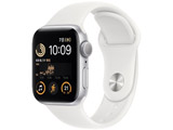 Apple Watch SE（GPSモデル）第2世代- 40mmシルバーアルミニウムケースとホワイトスポーツバンド - レギュラー