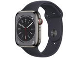 Apple Watch Series 8(GPS+Cellular型号)-45mm石墨不锈钢包和午夜运动带-常规MNKU3J/A
