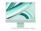 24インチiMac Retina 4.5Kディスプレイモデル: 8コアCPUと8コアGPUを搭載したApple M3チップ, 256GB SSD - グリーン  グリーン MQRA3J/A ［23.5型 /メモリ：8GB /SSD：256GB /2023年11月モデル］