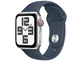 Apple Watch SE(GPS+Cellular型号)-40mm银铝包和暴风雨蓝色运动带-S/M银铝MRGJ3J/A