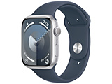 Apple Watch Series 9(GPS型号)-45mm银铝包和暴风雨蓝色运动带-S/M银铝MR9D3J/A