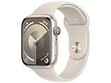 Apple Watch Series 9(GPS+Cellular型号)-45mm星光铝包和星光运动带-M/L星光铝MRM93J/A