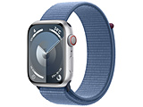 Apple Watch Series 9(GPS+Cellular型号)-45mm银铝包和冬天蓝色运动循环银铝MRMJ3J/A