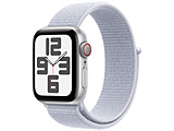 Apple Watch SE�iGPS + Cellular���f���j- 40mm�V���o�[�A���~�j�E���P�[�X�ƃu���[�N���E�h�X�|�[�c���[�v�@MXGE3J/A
