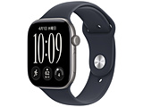 Apple Watch Series 12�iGPS���f���j- 46mm�X�y�[�X�O���C�A���~�j�E���P�[�X�ƃl�C�r�[�u���[�X�|�[�c�o���h - M/L  �X�y�[�X�O���C�A���~�j�E�� MJEJ4X/A