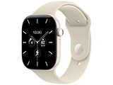 Apple Watch Series 12�iGPS + Cellular���f���j- 46mm�p�[���z���C�g�Z���~�b�N�P�[�X�ƃT���h�X�|�[�c�o���h - S/M  �p�[���z���C�g�Z���~�b�N MJH14X/A
