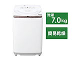 全自動洗濯機  ブラウン系 ES-GE7H-T ［洗濯7.0kg /簡易乾燥(送風機能) /上開き］