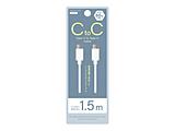 USB-C �� USB-C�P�[�u�� [�[�d /�]�� /1.5m /PD60W /USB2.0]  �z���C�g NS-25CASCC15-WH �mUSB-C �� USB-C�n