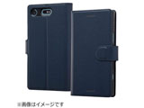 Xperia XZ1 Compact用 手帳型ケース シンプル マグネット ネイビー RT-RXZ1CELC1/DN