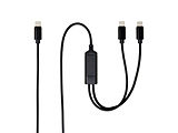 USB-C �� USB-C��2 ����P�[�u�� [�[�d /�]�� /1.2m /PD100W /USB2.0]  �u���b�N UYC-CC12P10 �mUSB-C �� USB-C�n