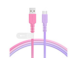 支持层次电缆急速充电数据转送的USB-A to USB-C 1m Carabali全2色2年保证MOT-SCBACG100-CC