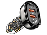 PD��QC�Ή�125W CAR CHARGER(3�|�[�g)  �u���b�N RM-8249-CARPD �m3�|�[�g /USB Power Delivery�Ή��n