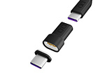 USB-C マグネット変換アダプタ ストレート ブラック