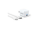 Anker PowerPort III Nano 20W with USB-C &amp; ���C�g�j���O �P�[�u��  �z���C�g B2633123 �mUSB Power Delivery�Ή� /1�|�[�g�n