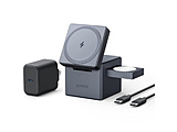 Anker 3-in-1 Cube with MagSafe@MagSafeΉCX[dXe[V  O[ Y1811JA1