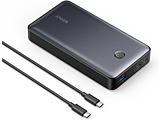 ���o�C���o�b�e���[ 537 Power Bank 24000mAh�iPowerCore 24000 65W�j �t���P�[�u�����F 0.6m  �u���b�N A1379N11 �mUSB Power Delivery�Ή� /3�|�[�g�n �ysof001�z