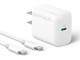 Anker Charger(20W)with USB-C&USB-C电缆白B2347121[支持USB Power Delivery的/1波特酒（Port）/20W]