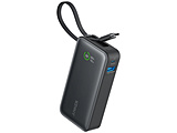 手机电池Nano Power Bank 10000mAh(30W，Built-In USB-C Cable)Type-C直接连结黑色A1259N11[支持USB Power Delivery的/3波特酒（Port）]