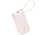 ���o�C���o�b�e���[ Power Bank (10000mAh�AFusion�ABuilt-In USB-C �P�[�u��)  �s���N A1637N51 �mUSB Power Delivery�Ή� /2�|�[�g�n