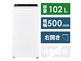 冷凍庫  ホワイト JF-NU102D-W ［102L /1ドア /右開きタイプ］
