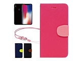 iPhone X 2WAY�X�g���b�v�t �蒠�^  �s���N�X�g���x���[ APIPXPI
