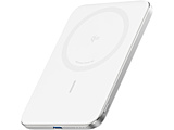 ���o�C���o�b�e���[ Nano Power Bank (5000mAh�AMagGo�ASlim)  �z���C�g A1665N21 �mUSB Power Delivery�Ή� /1�|�[�g�n