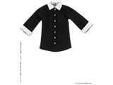 ピコニーモ用ウェア 1/12  ロングシャツ ブラック×ホワイト　ドールウェア