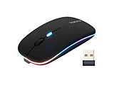 ���C�����X�}�E�X �É� �}�E�X �����}�E�X ���^ �y�� 1600DPI 3�i�K���� 7�F LED USB ���V�[�o�[ (Mac/Windows11�Ή�) �u���b�N TM-002k �m���w�� /����(���C�����X) /4�{�^�� /USB�n